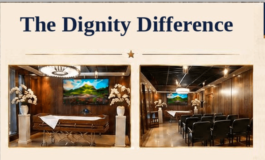 The Dignity Difference — our private confirmation viewing room and chapel